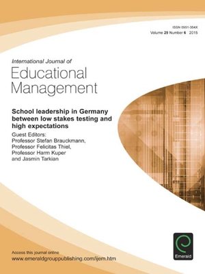 cover image of International Journal of Educational Management, Volume 29, Number 6